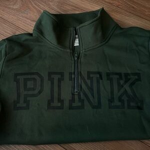 Green PINK Quarter Zip